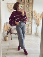 Pull Aléna – Maille Bordeaux