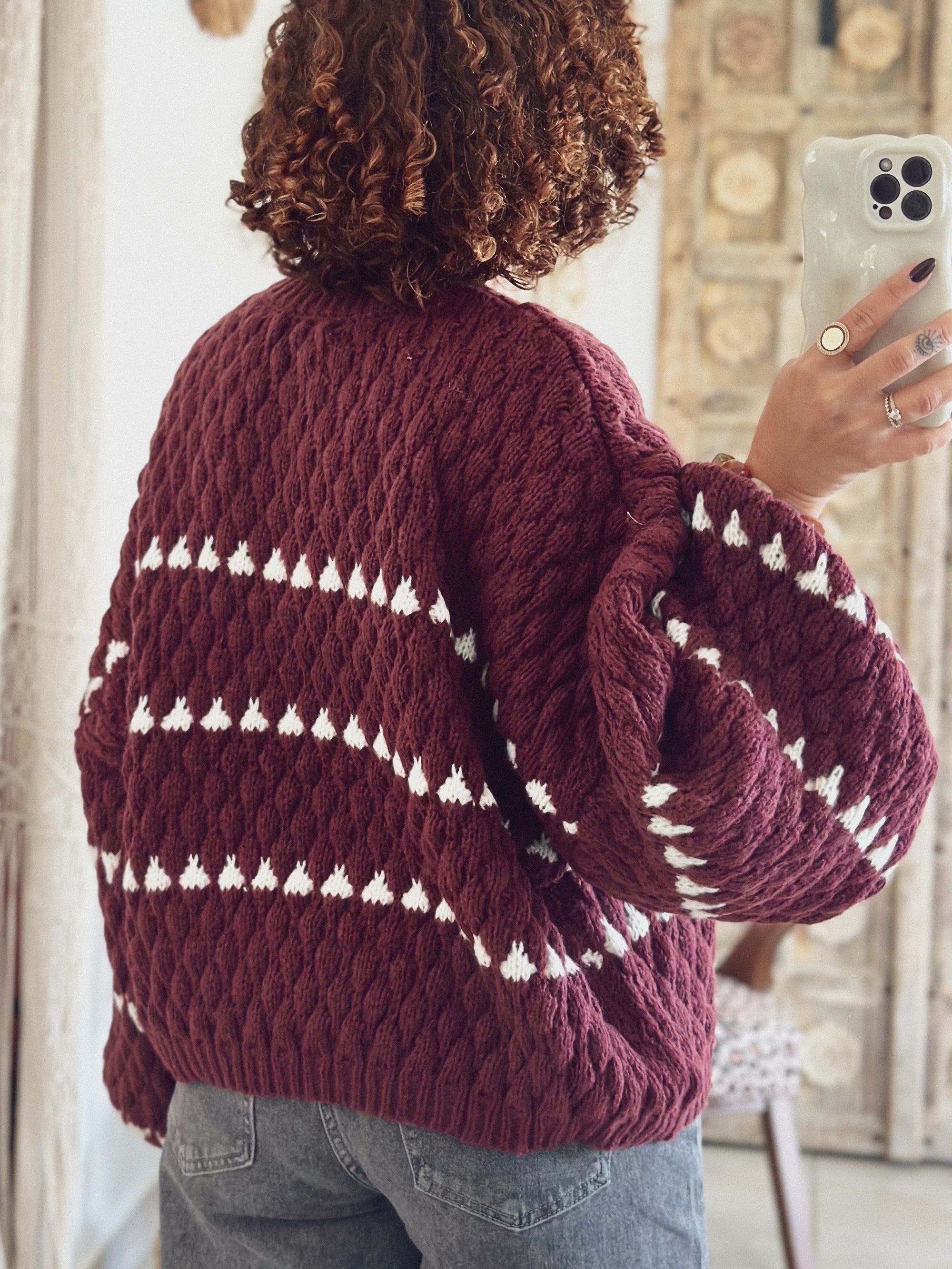 Pull Aléna – Maille Bordeaux