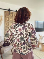 Pull Ophélie – Imprimé floral rose