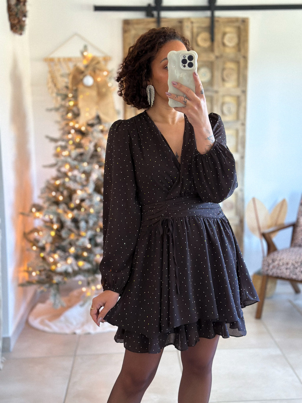 Robe Arielle - Chocolat à Strass