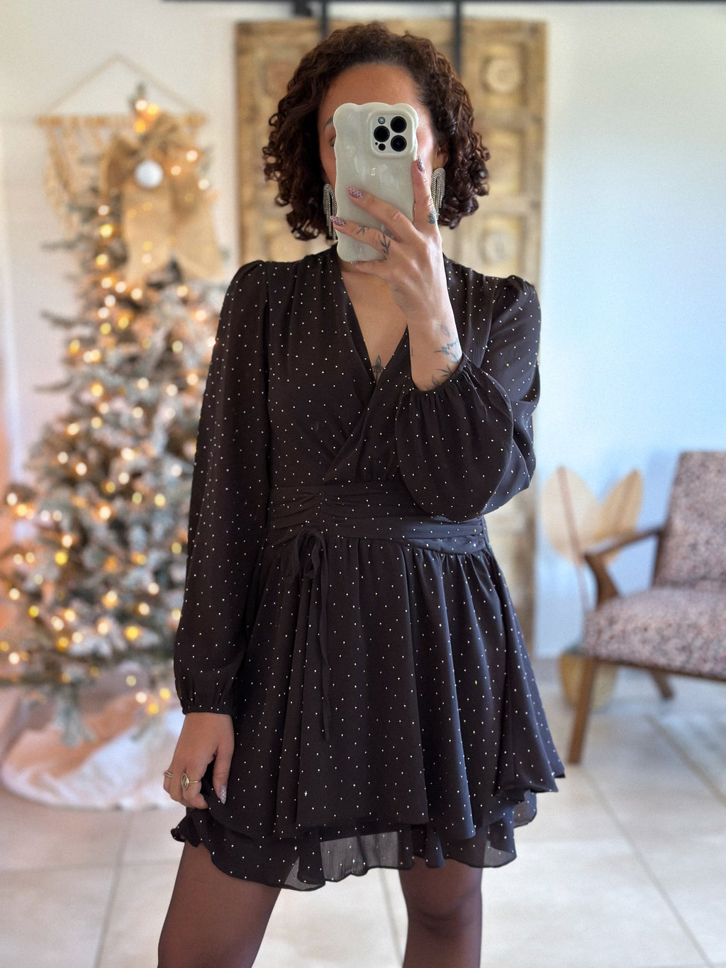 Robe Arielle - Chocolat à Strass