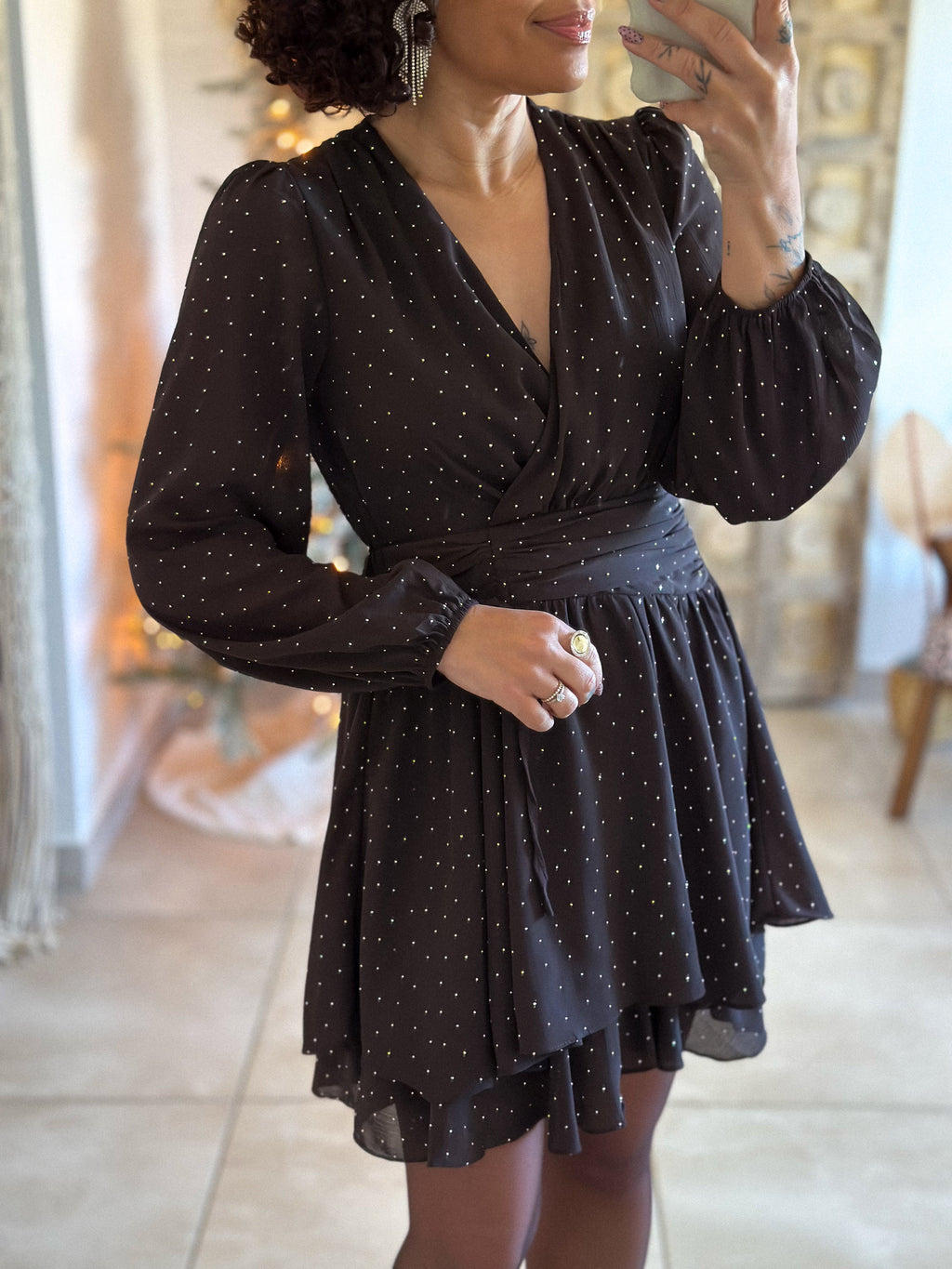 Robe Arielle - Chocolat à Strass