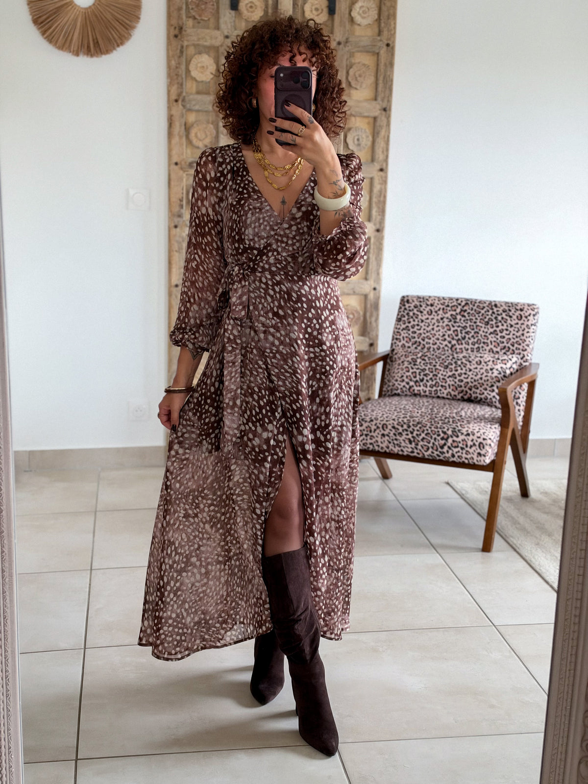 Robe Bambi - Longue chocolat