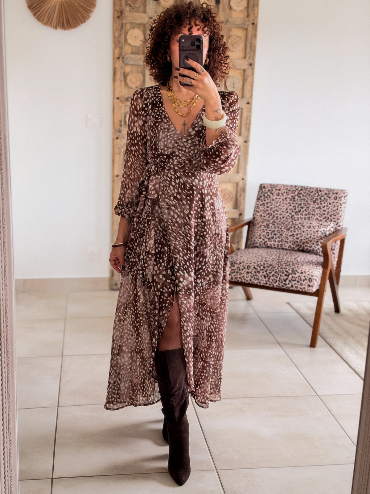 Robe Bambi - Longue chocolat