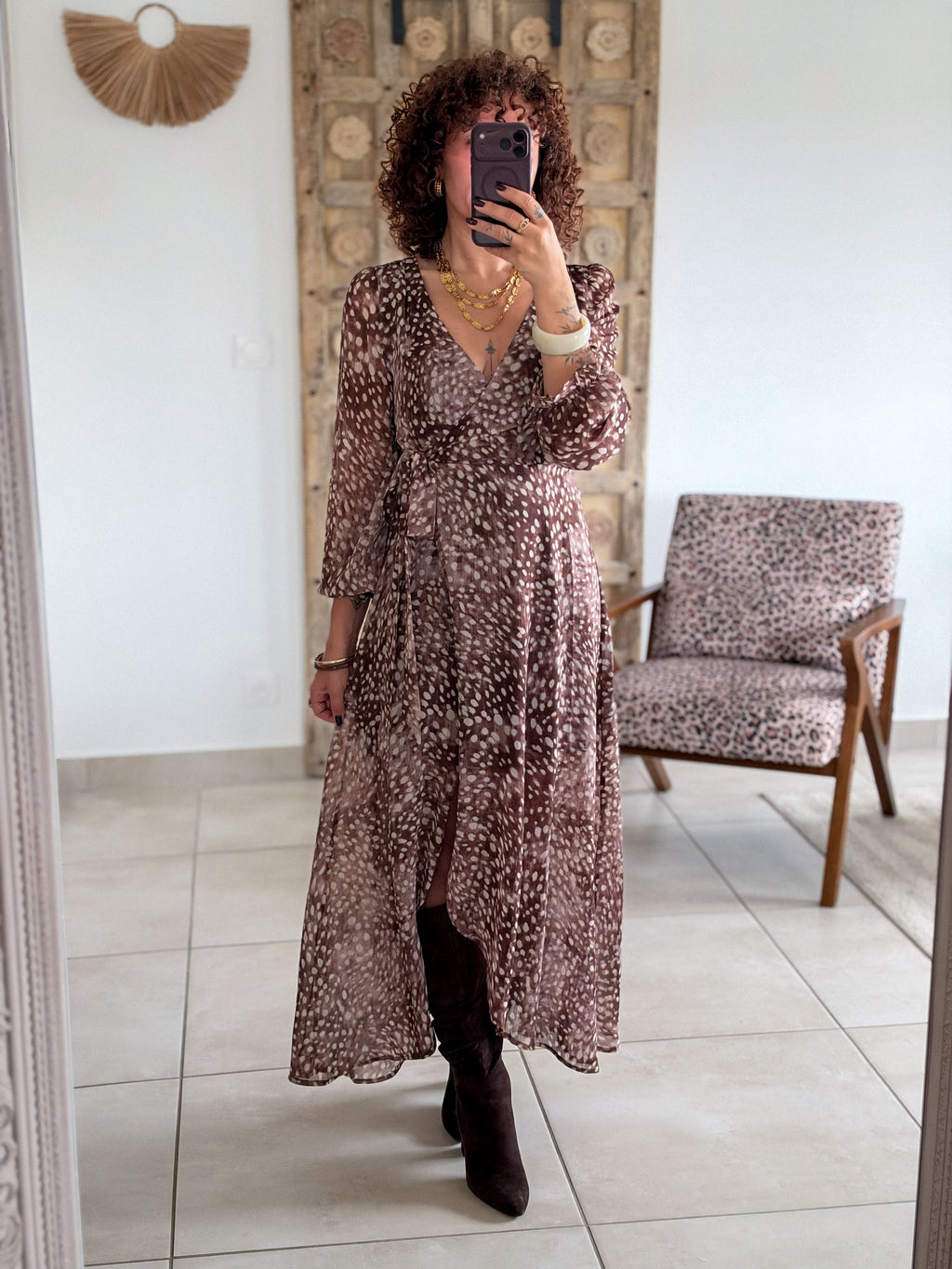 Robe Bambi - Longue chocolat