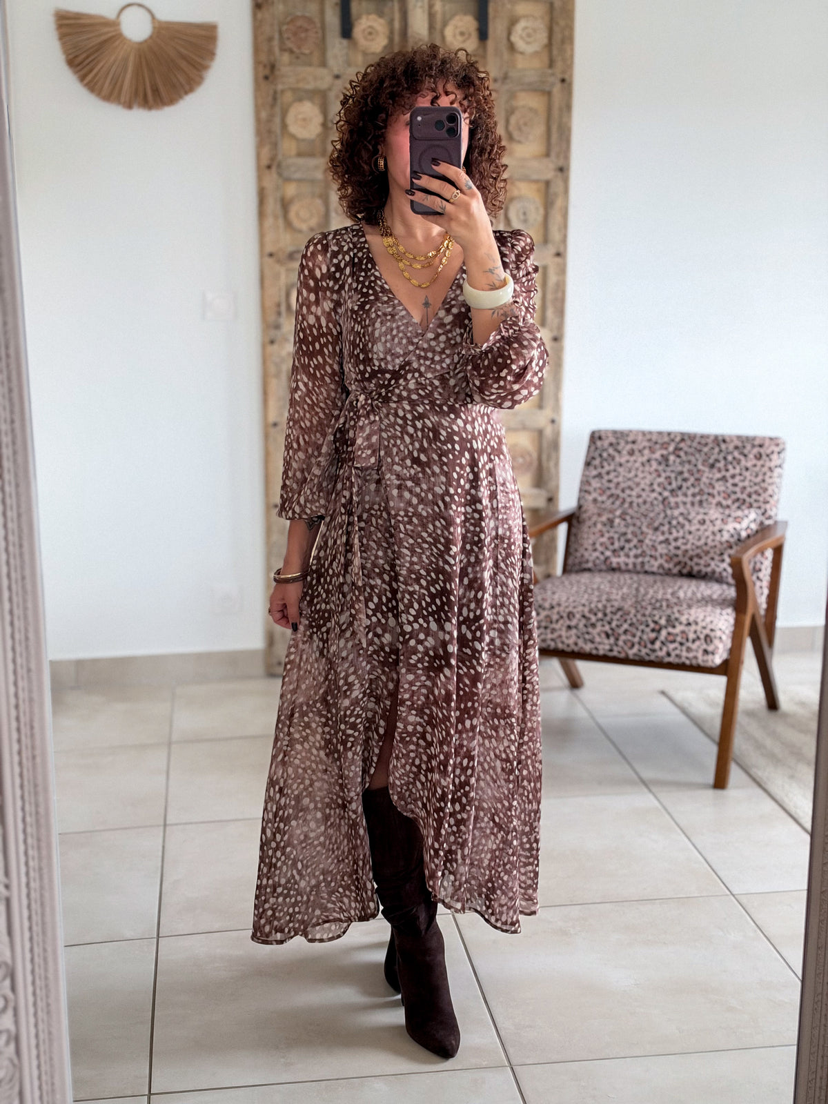 Robe Bambi - Longue chocolat