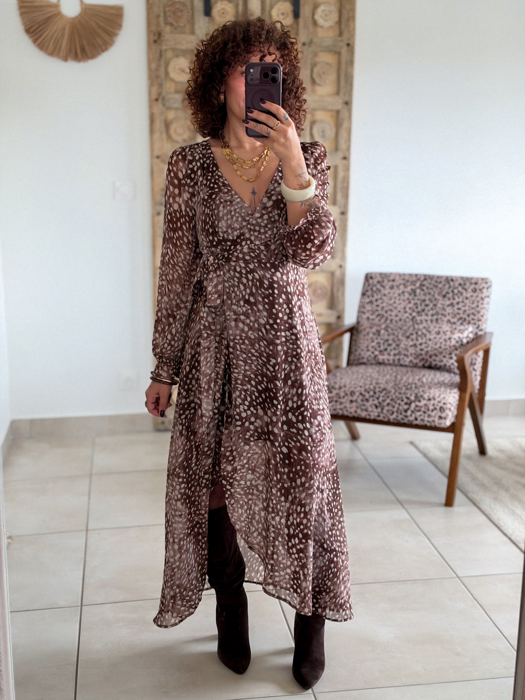 Robe Bambi - Longue chocolat