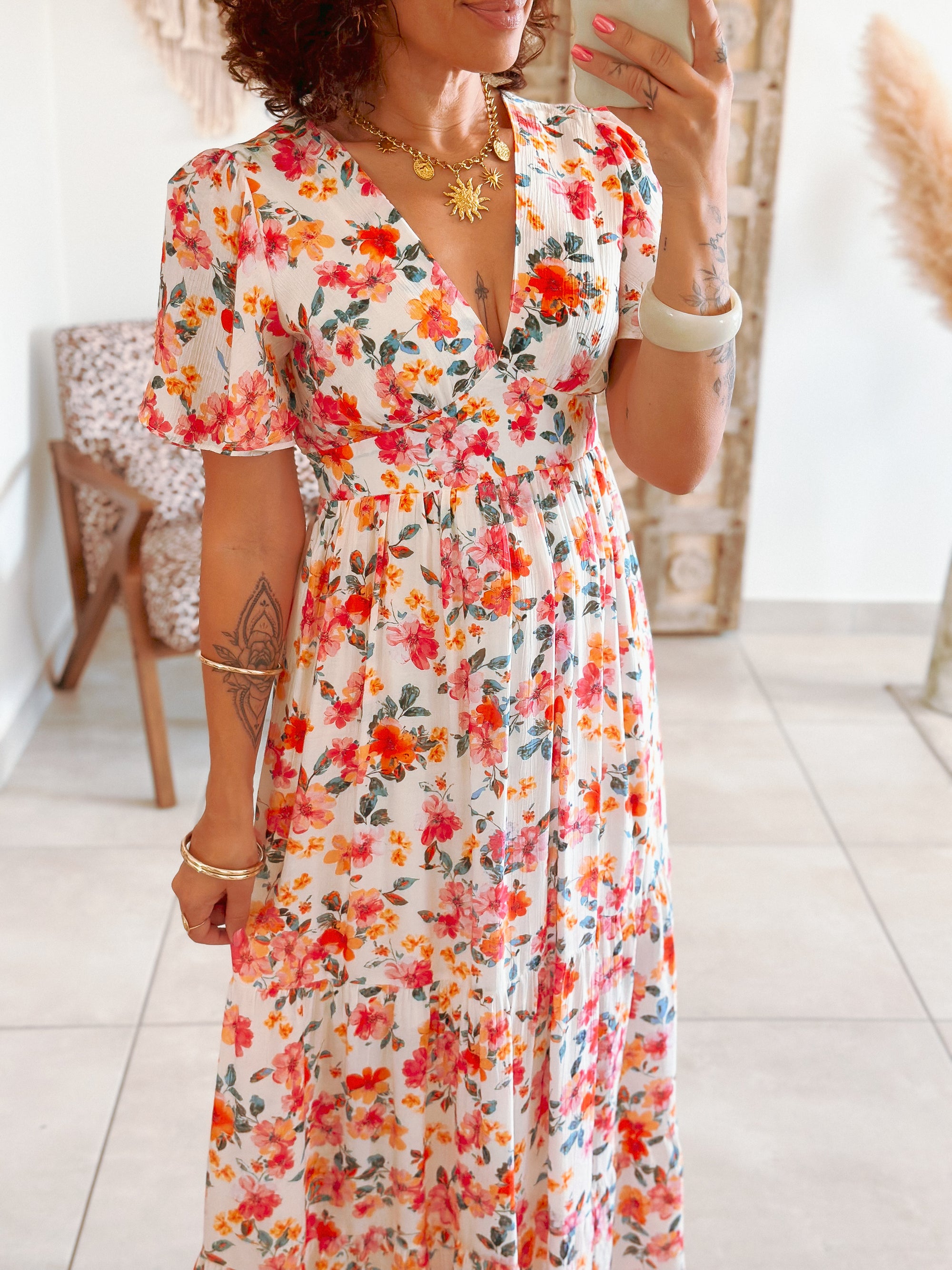 Robe Blake - Longue fleurie