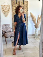 Robe Eloïse - Longue en jean brut