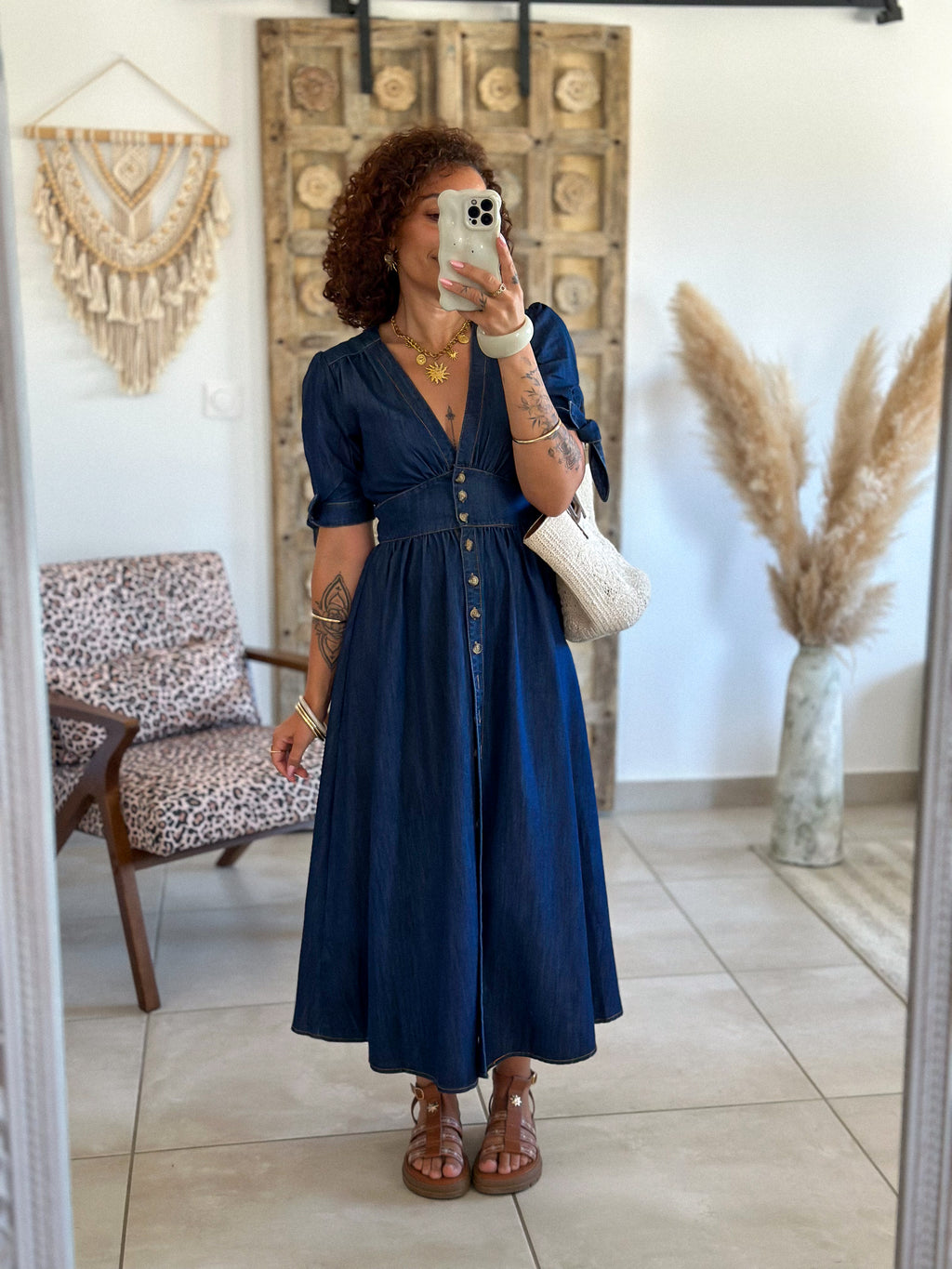 Robe Eloïse - Longue en jean brut