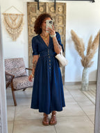 Robe Eloïse - Longue en jean brut