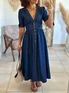 Robe Eloïse - Longue en jean brut