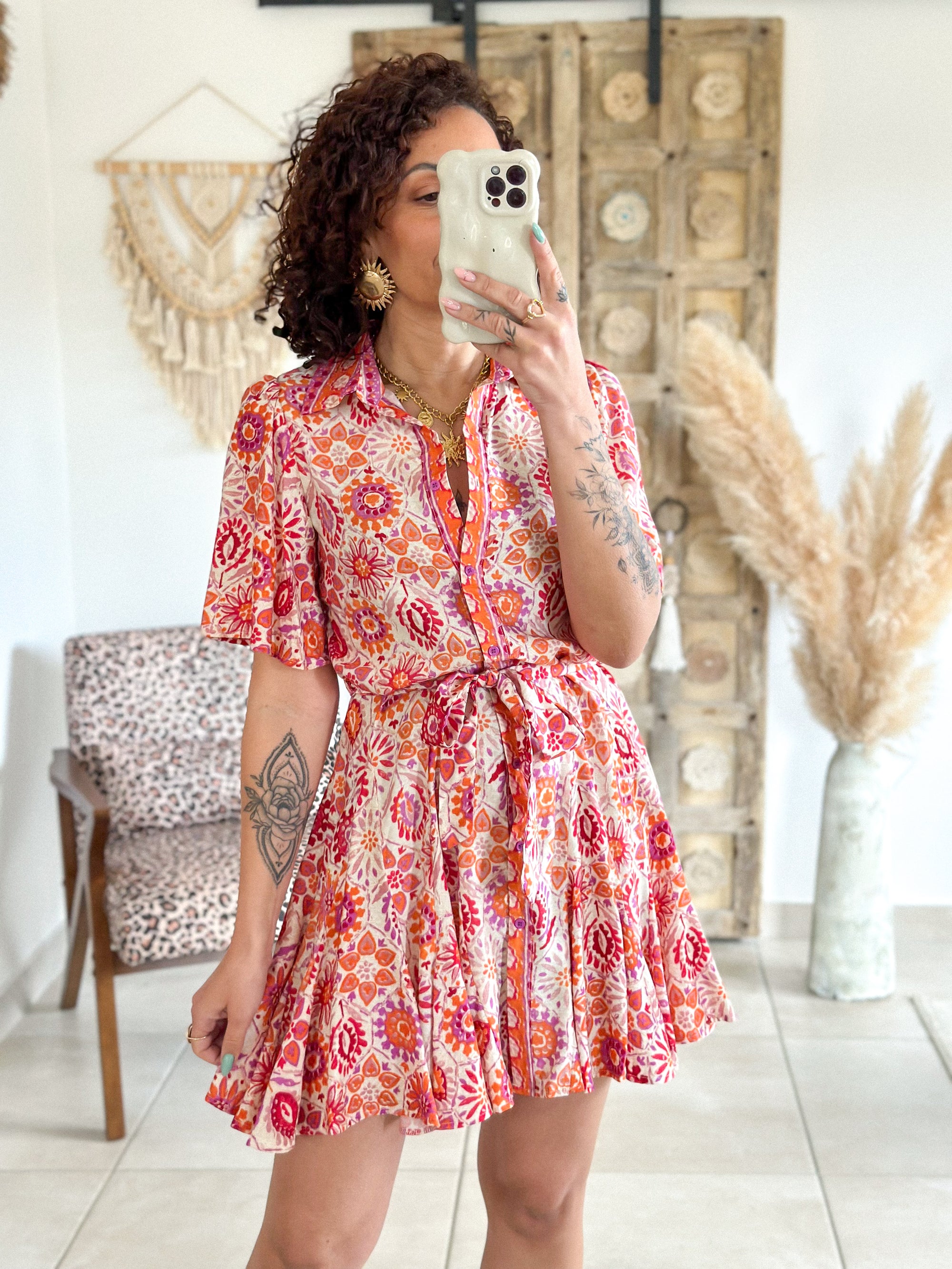 Robe Penelope - Imprimé multicouleur