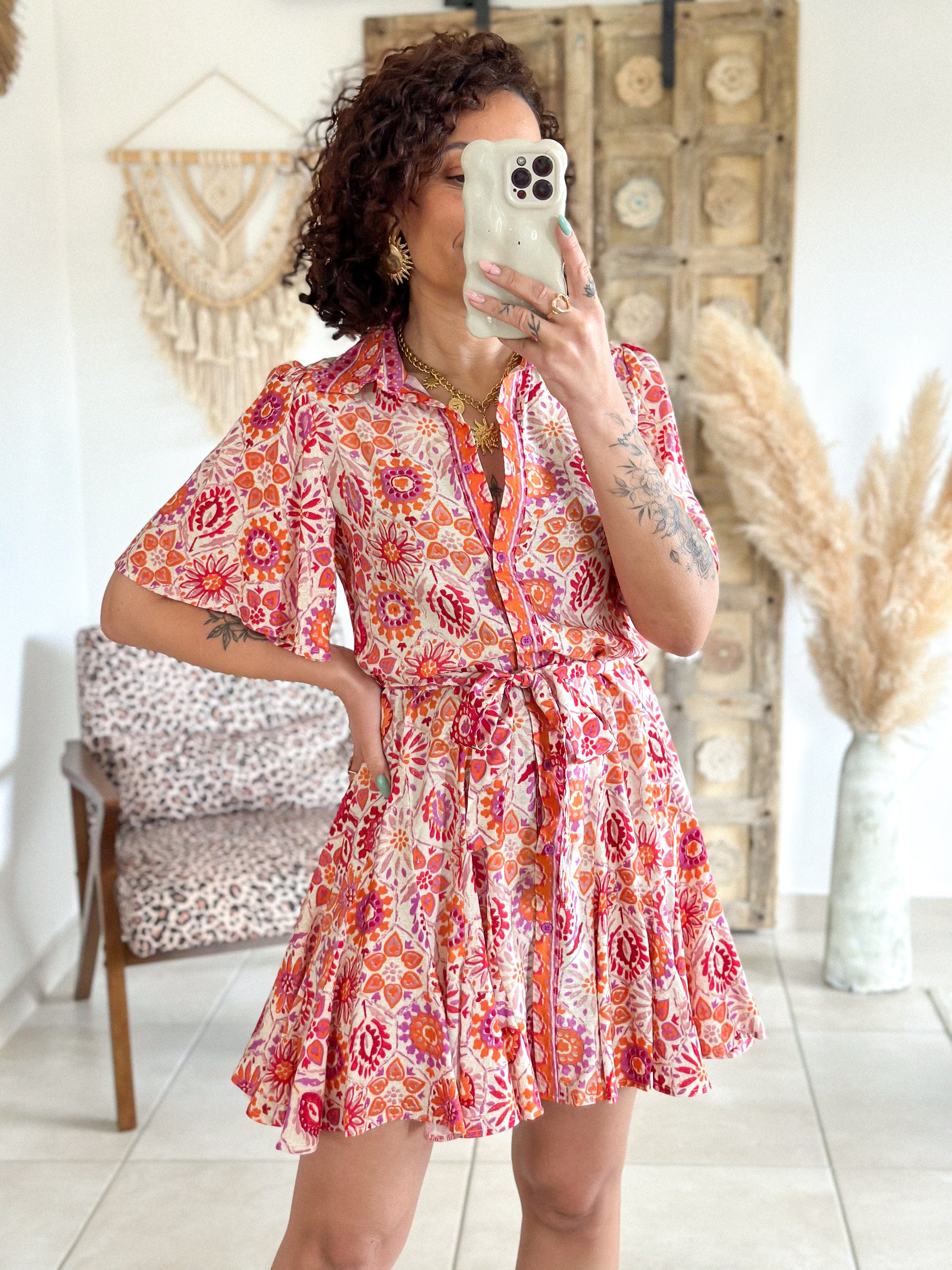 Robe Penelope - Imprimé multicouleur