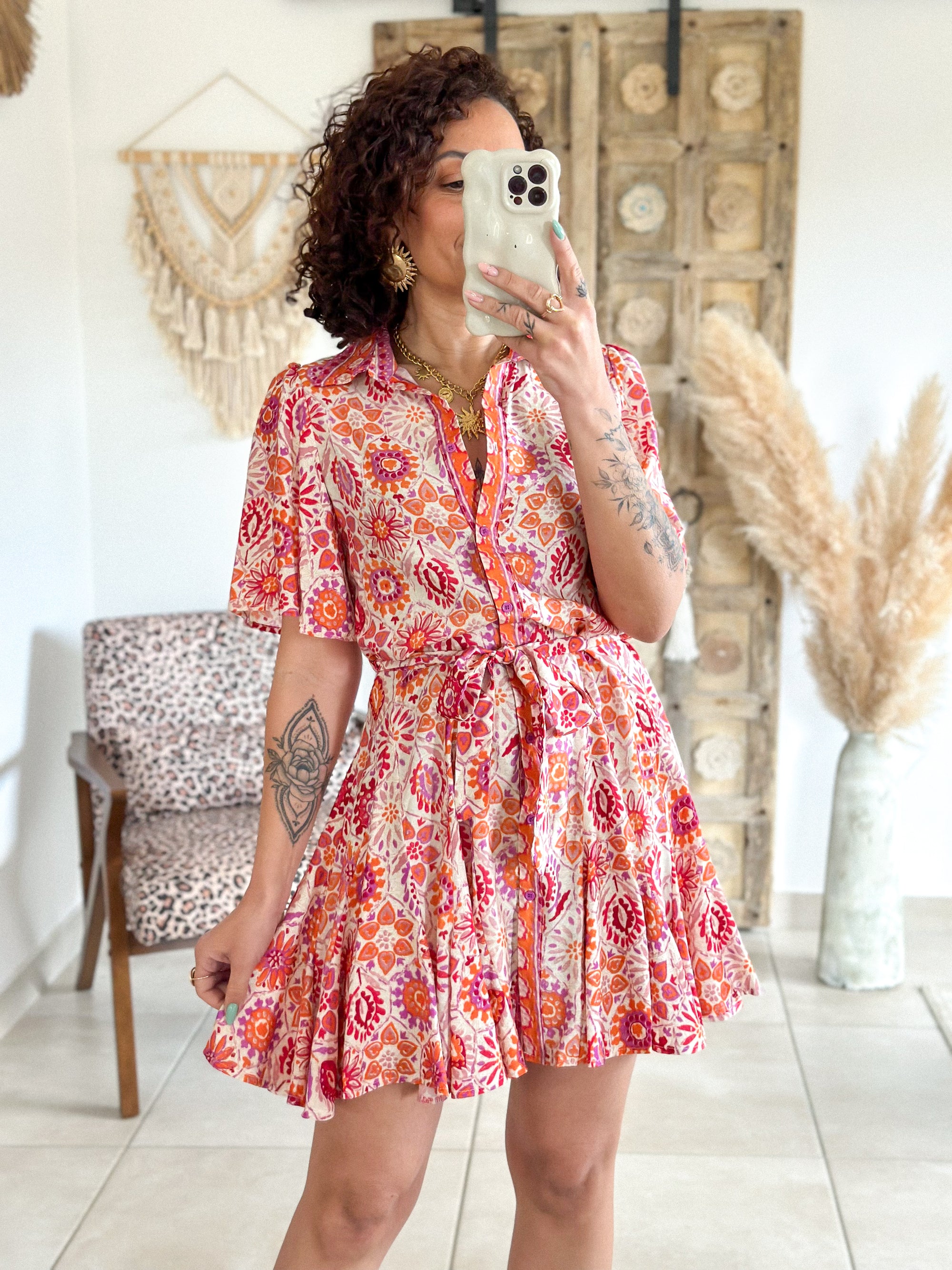 Robe Penelope - Imprimé multicouleur