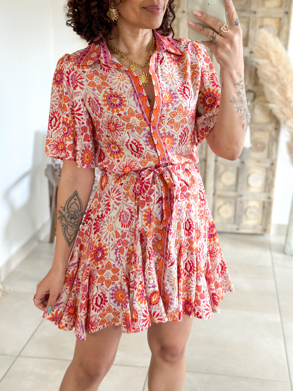Robe Penelope - Imprimé multicouleur