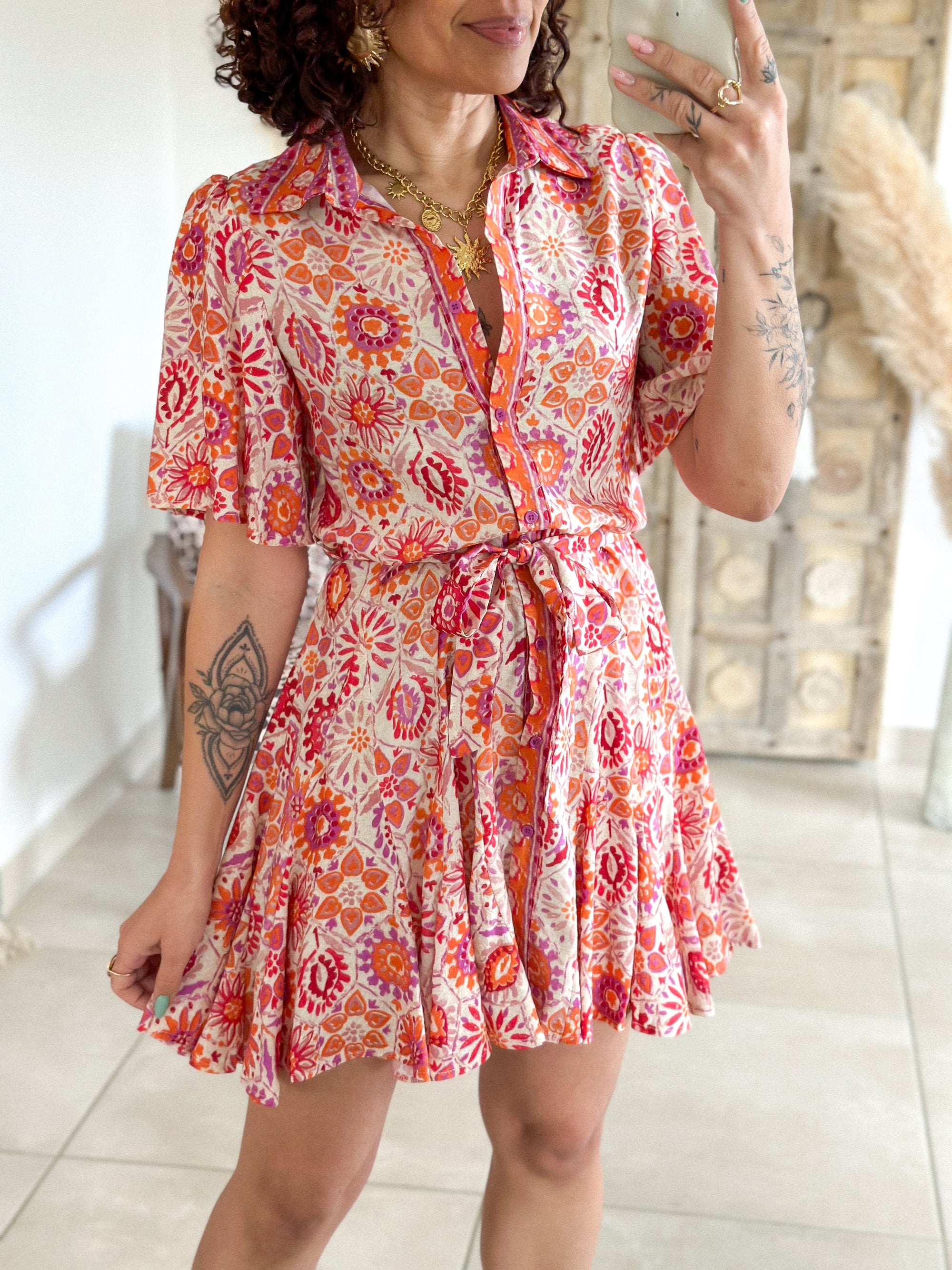 Robe Penelope - Imprimé multicouleur