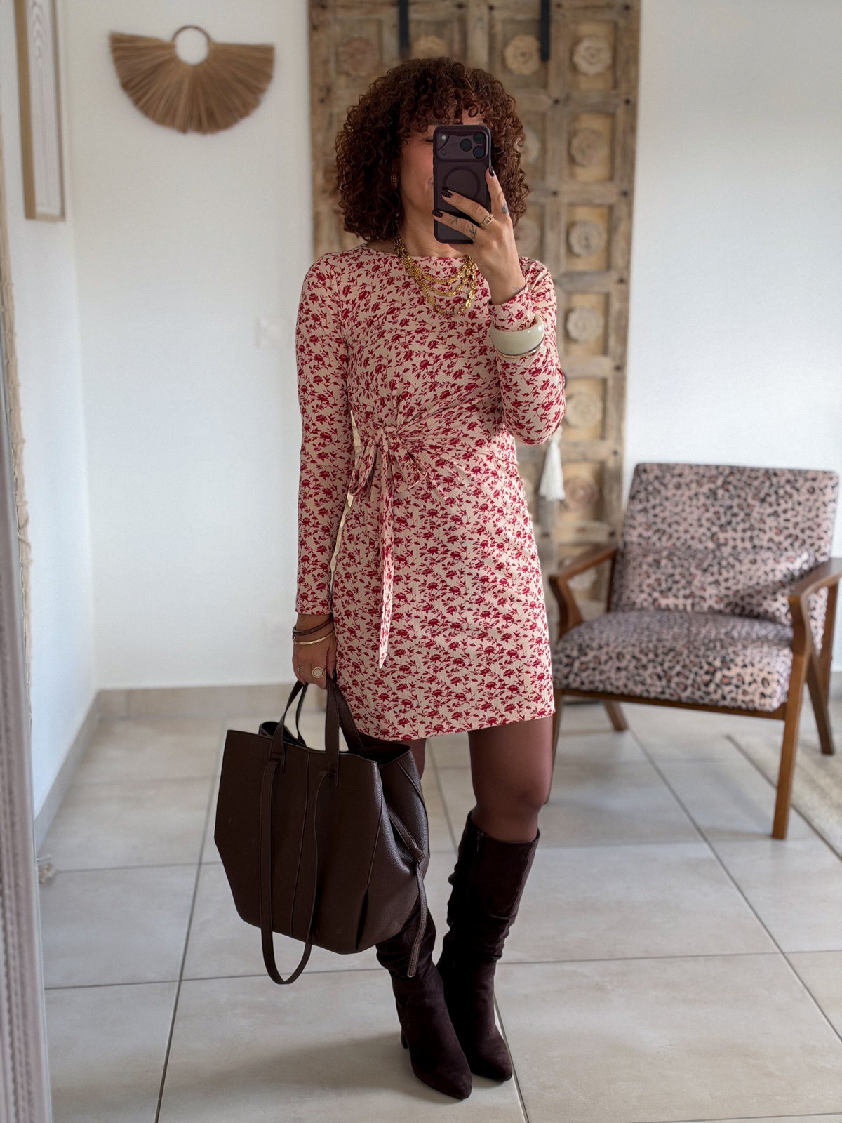 Robe Florine - Fleurs rouges
