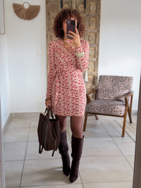 Robe Florine - Fleurs rouges