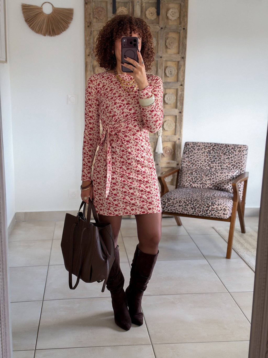 Robe Florine - Fleurs rouges