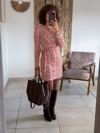 Robe Florine - Fleurs rouges