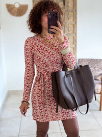 Robe Florine - Fleurs rouges