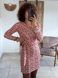 Robe Florine - Fleurs rouges