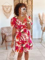 Robe Georgina - Courte fleurie
