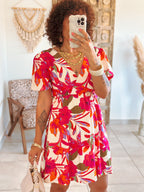 Robe Georgina - Courte fleurie