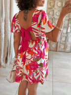 Robe Georgina - Courte fleurie