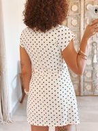 Robe India - Blanche à pois