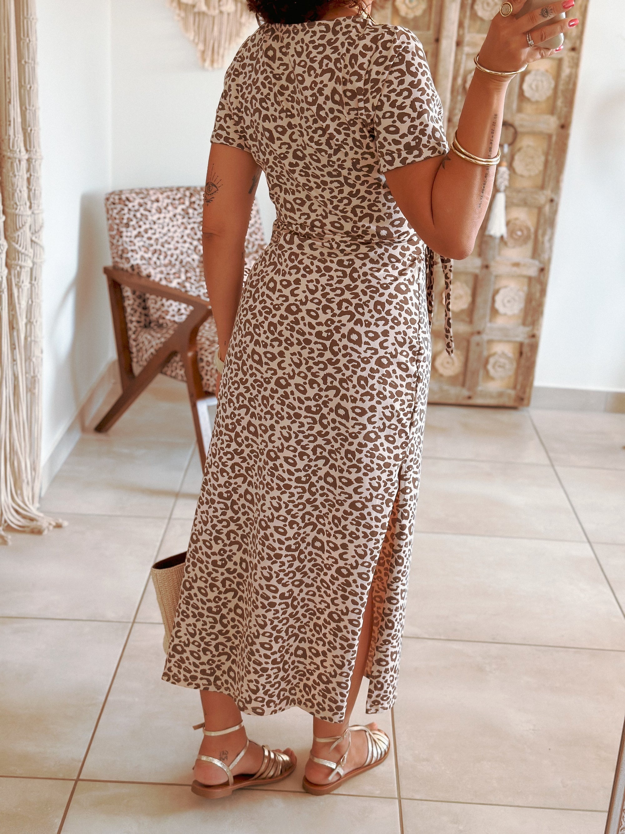Robe Joya - Léopard à nouer