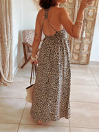 Robe Tess - Longue léopard