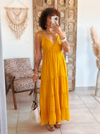 Robe Lila - Longue moutarde