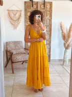 Robe Lila - Longue moutarde