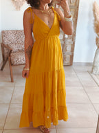 Robe Lila - Longue moutarde