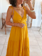 Robe Lila - Longue moutarde