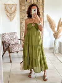 Liv Dress - Olive Cotton