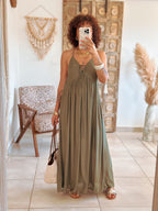 Robe Elia - Longue kaki