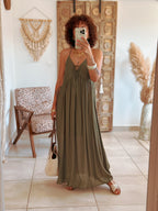 Robe Elia - Longue kaki