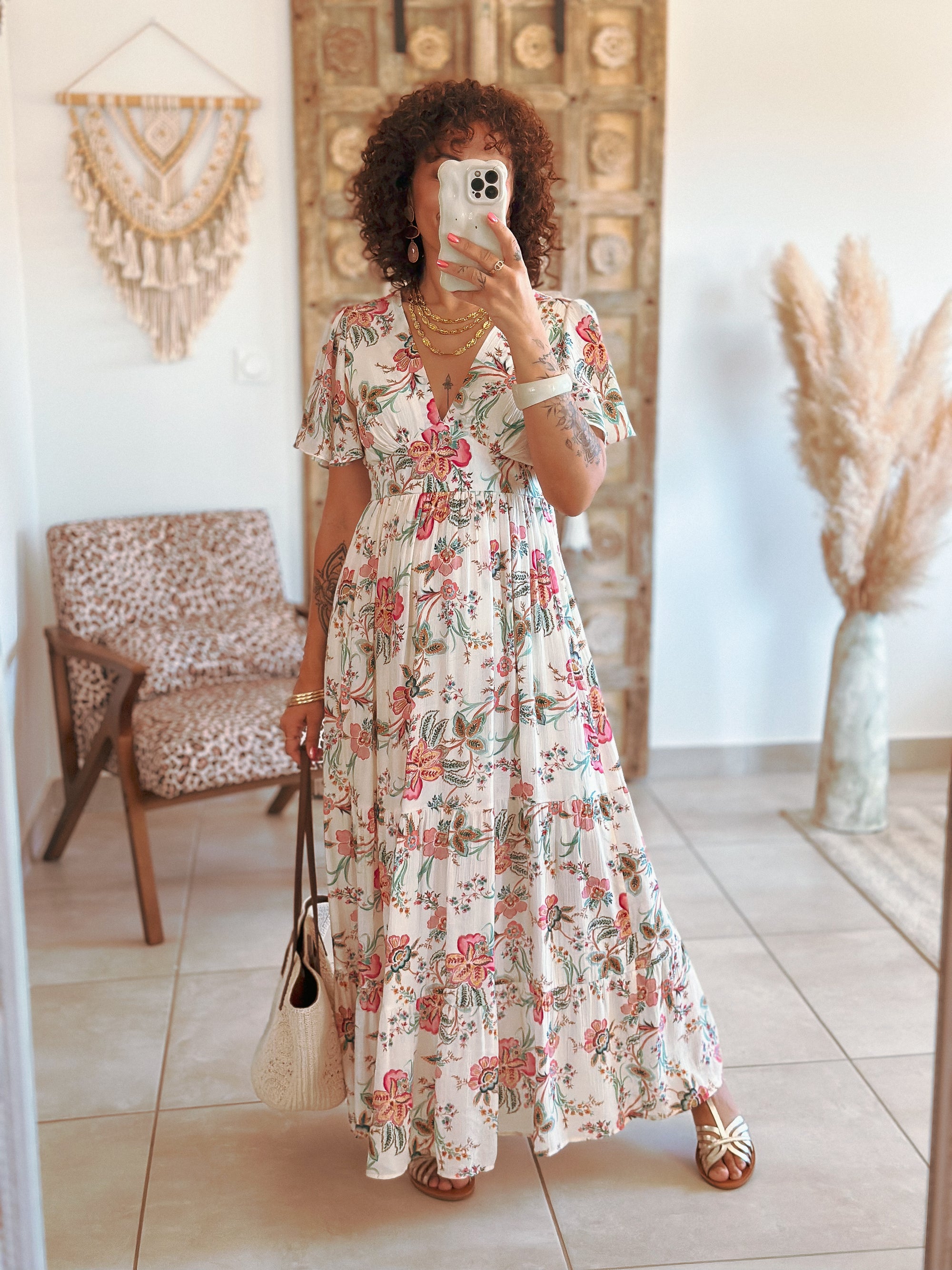 Robe Marine - Imprimé floral