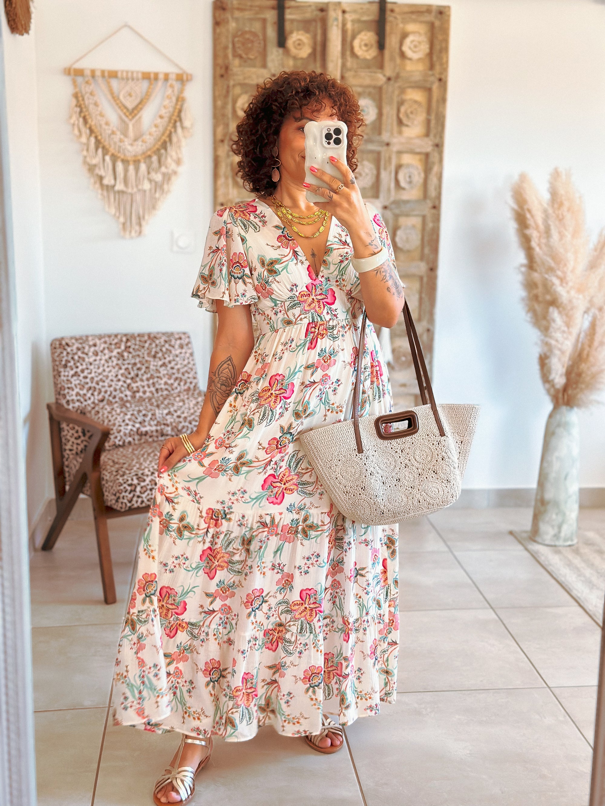 Robe Marine - Imprimé floral