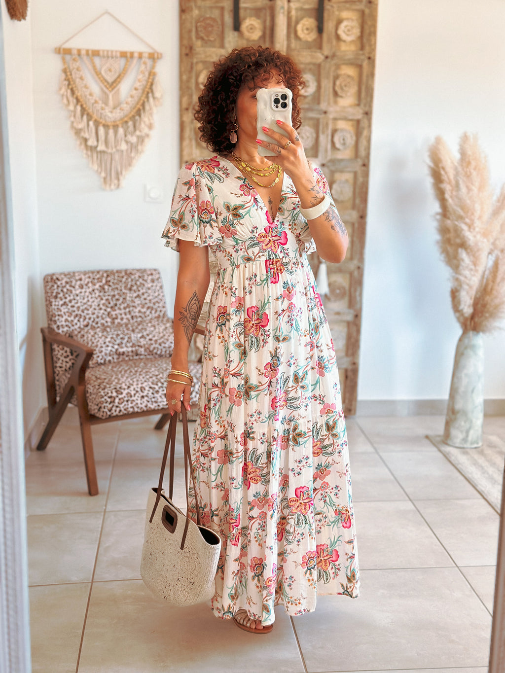 Robe Marine - Imprimé floral