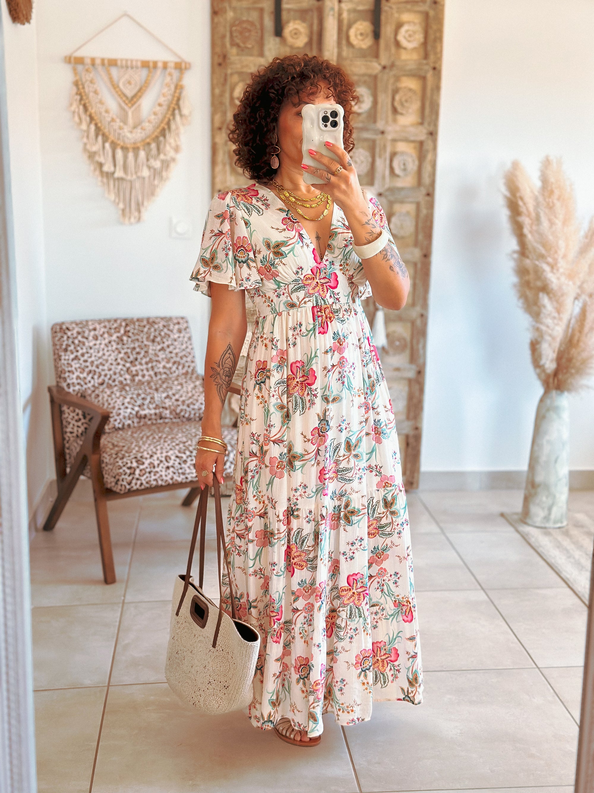 Robe Marine - Imprimé floral