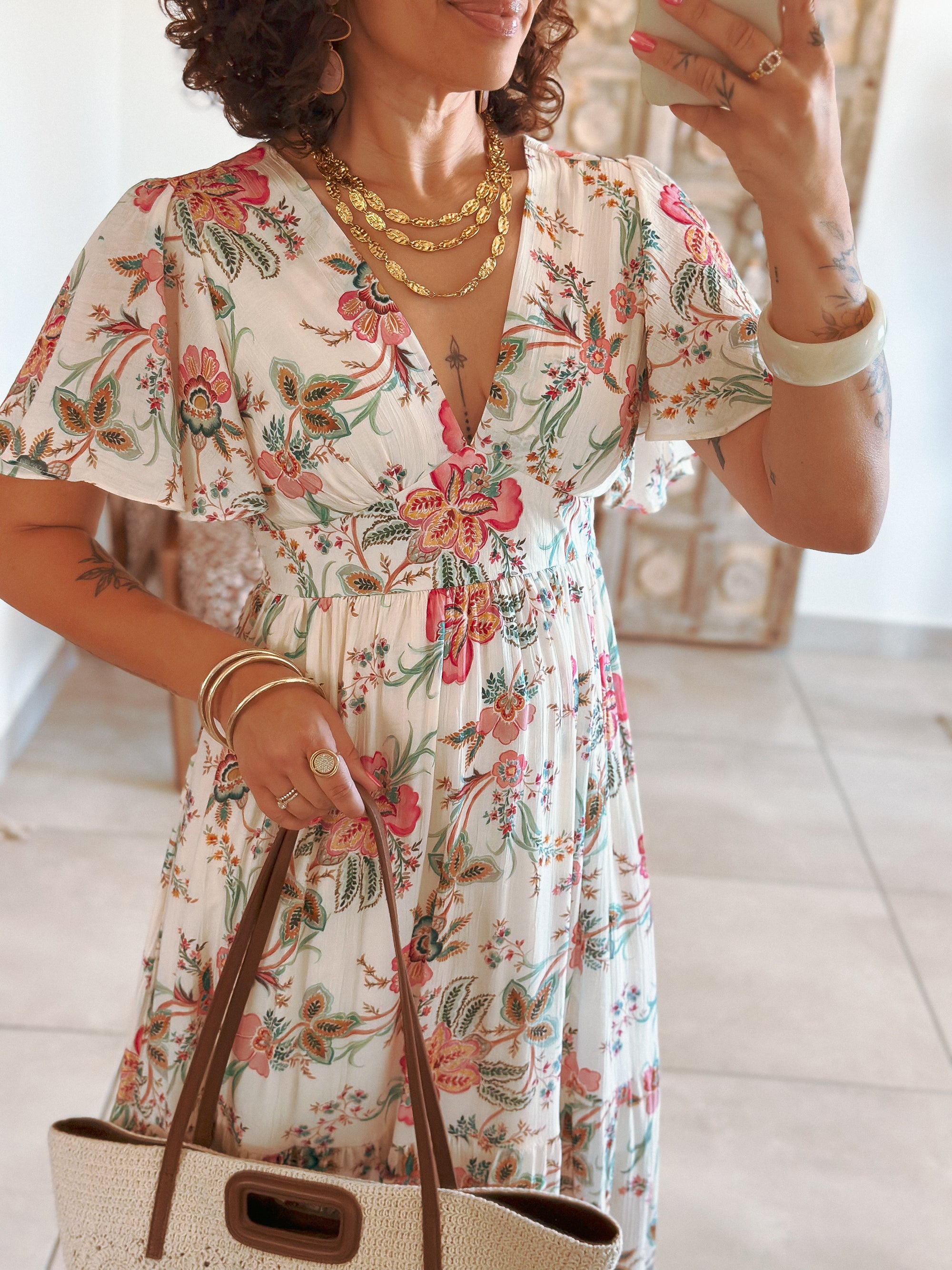 Robe Marine - Imprimé floral