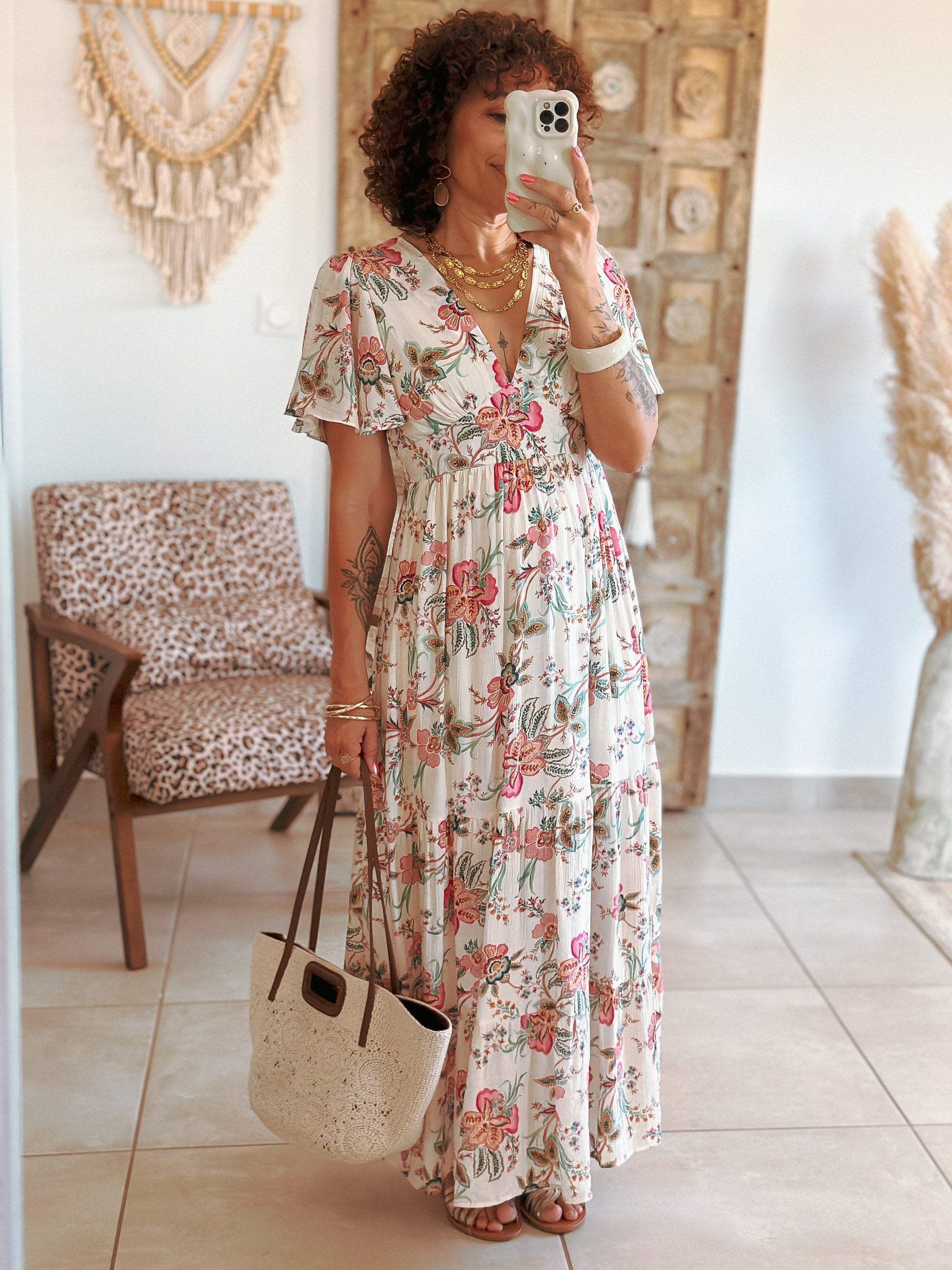 Robe Marine - Imprimé floral