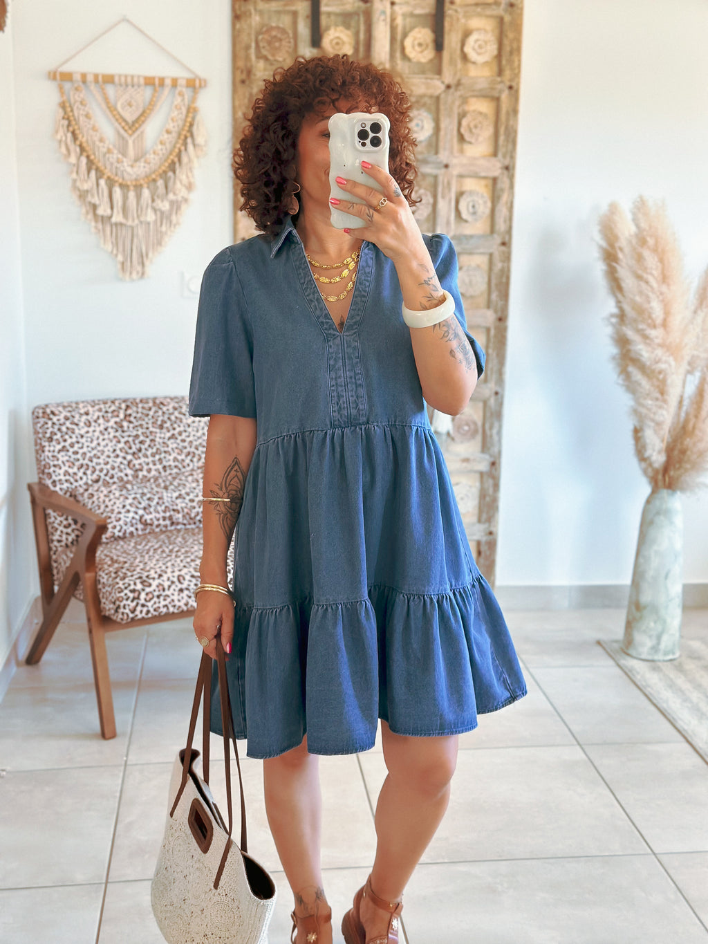 Robe Mika - Courte jean bleu
