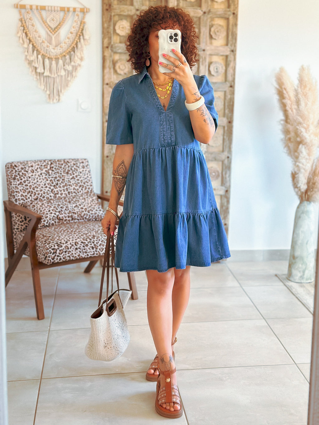 Robe Mika - Courte jean bleu