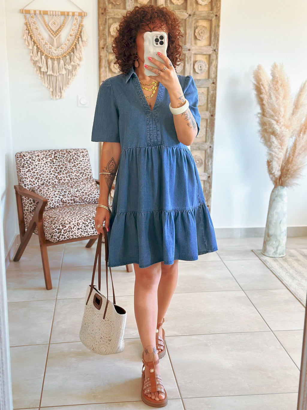 Robe Mika - Courte jean bleu