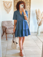 Robe Mika - Courte jean bleu